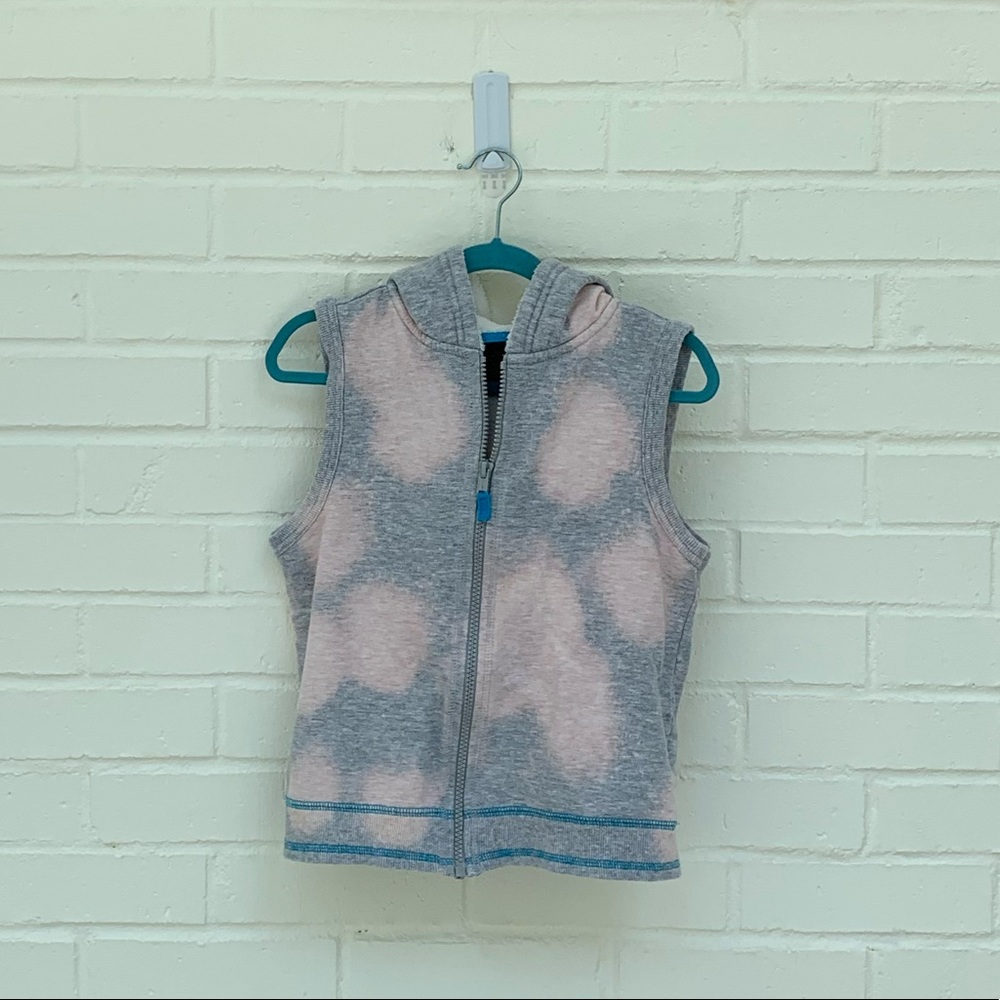 Restyled Faded Glory Bleach-Dyed Sweatshirt Vest